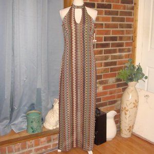 Design Lab Multi Color Sleeveless Maxi Dress L